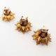 Set of three gilt Italian Florentine wall lights by Banci Firenze