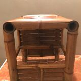 beau ancien tabouret bambou asiatique