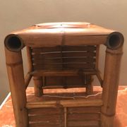 beautiful old asian bamboo stool
