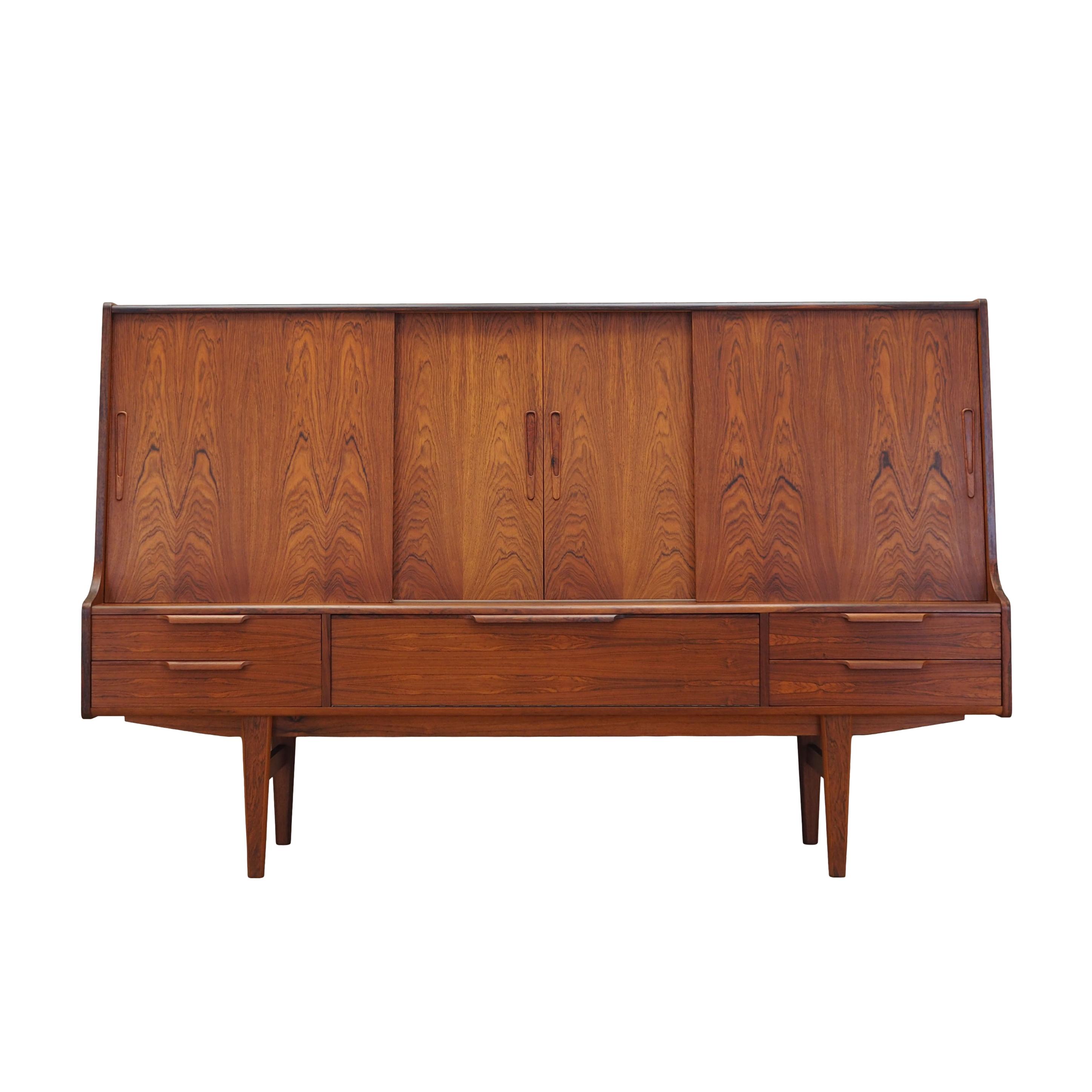 Rosewood highboard, Danish design, 1960s, manufactured by Luno Møbler