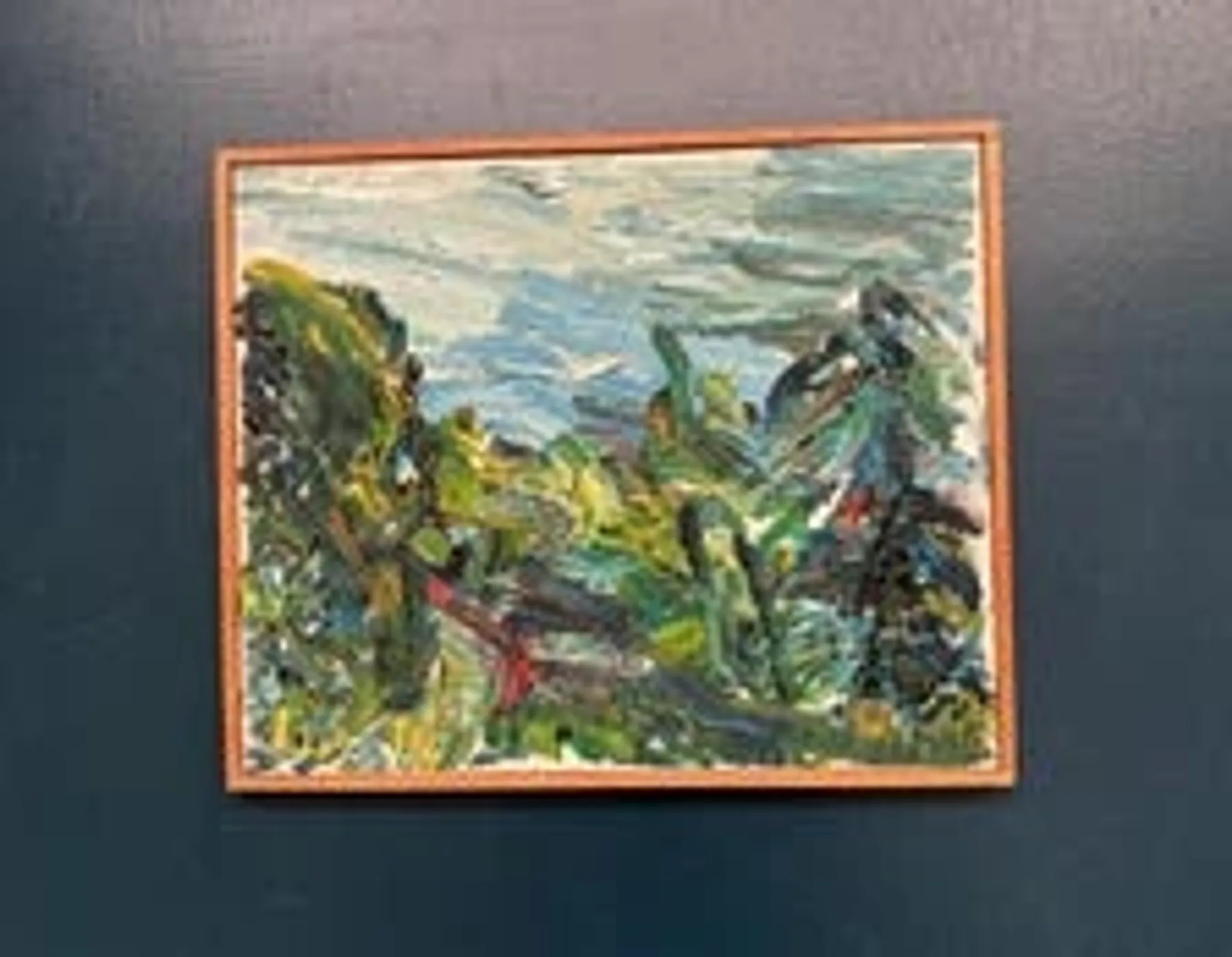 Original Swedish Oil on Canvas – “Lush Landscape” – Signed – Vintage & Framed