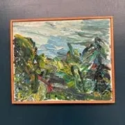 Original Swedish Oil on Canvas – “Lush Landscape” – Signed – Vintage & Framed