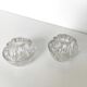 Lot deux vases piques fleurs en verre