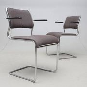 NKR Tranas — Steel Tube Chairs (Pair) — Swedish Modernist Seating — Second