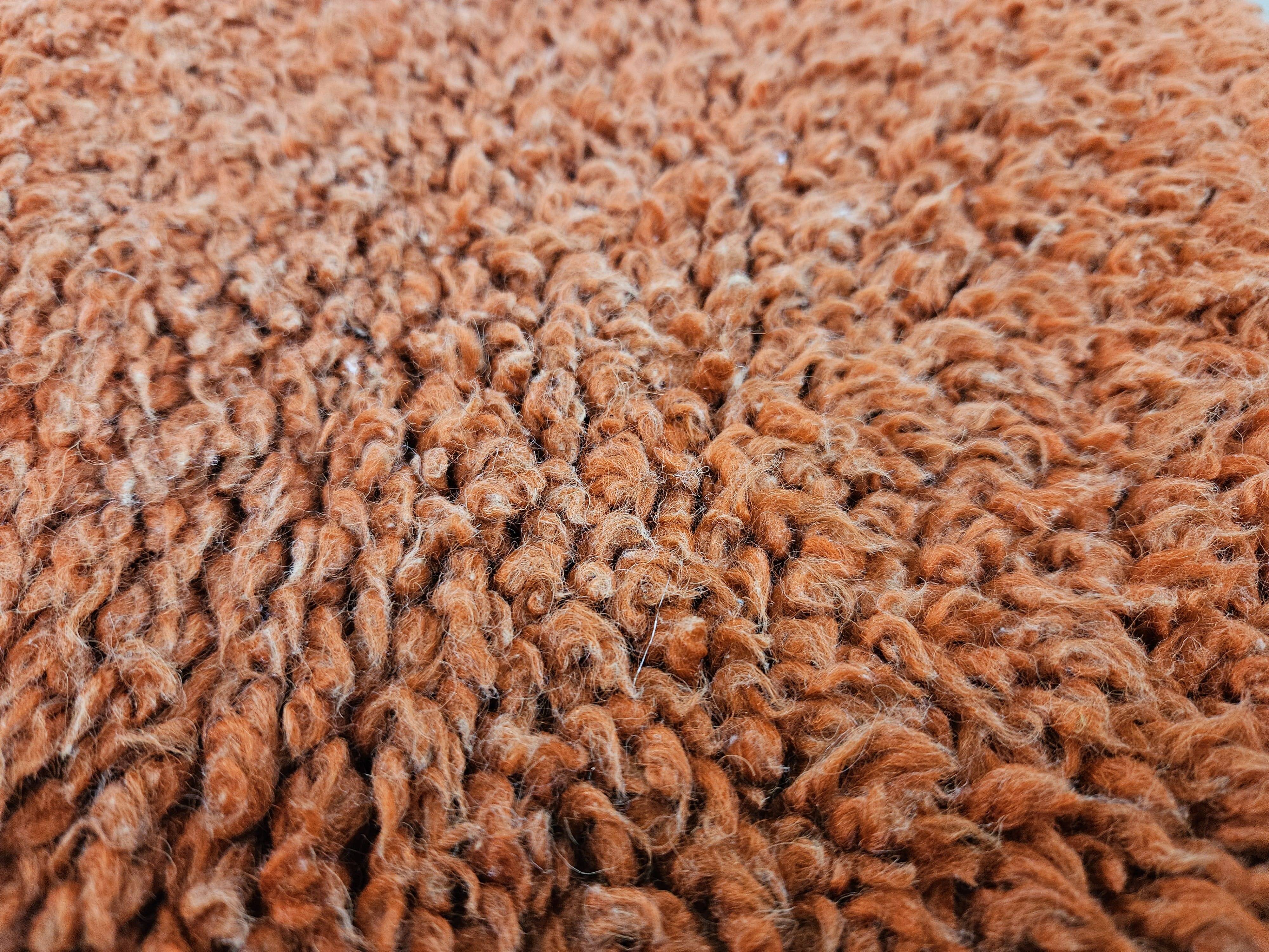 Vintage 70's Italian Red Wool Rug