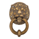 Gilded Bronze Lions head Door Knocker . Early 20th Century Hollan