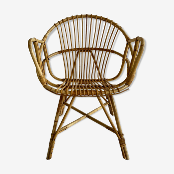 Adult-sized rattan chair