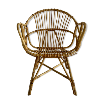Adult-sized rattan chair
