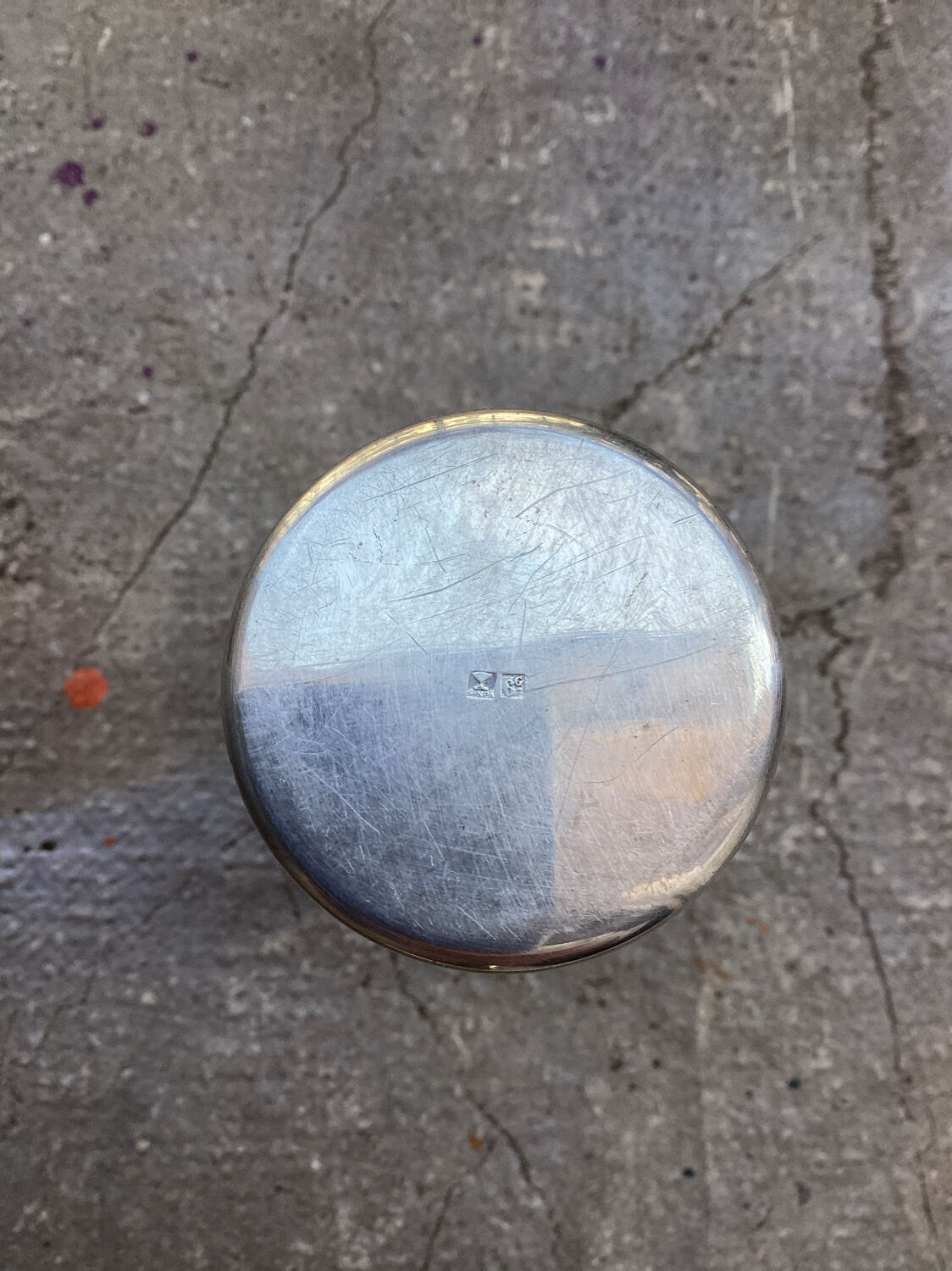 Antique shaker in silver metal hallmarked Art Deco style