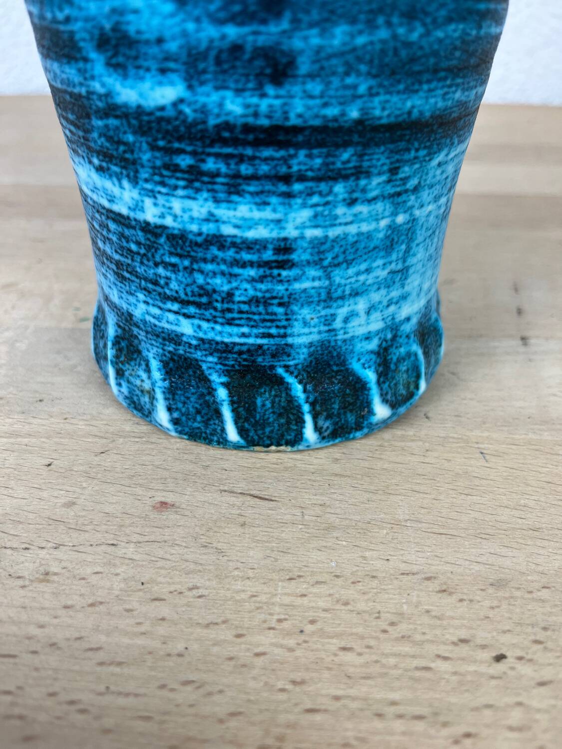 Accolay blue ceramic pitcher