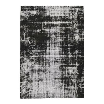 Tapis noir et gris antique fait main turc 259x175cm