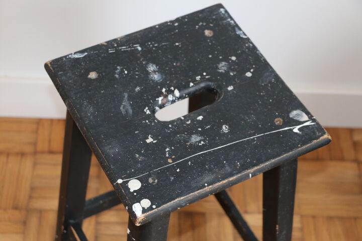 Black oak stool 460mm