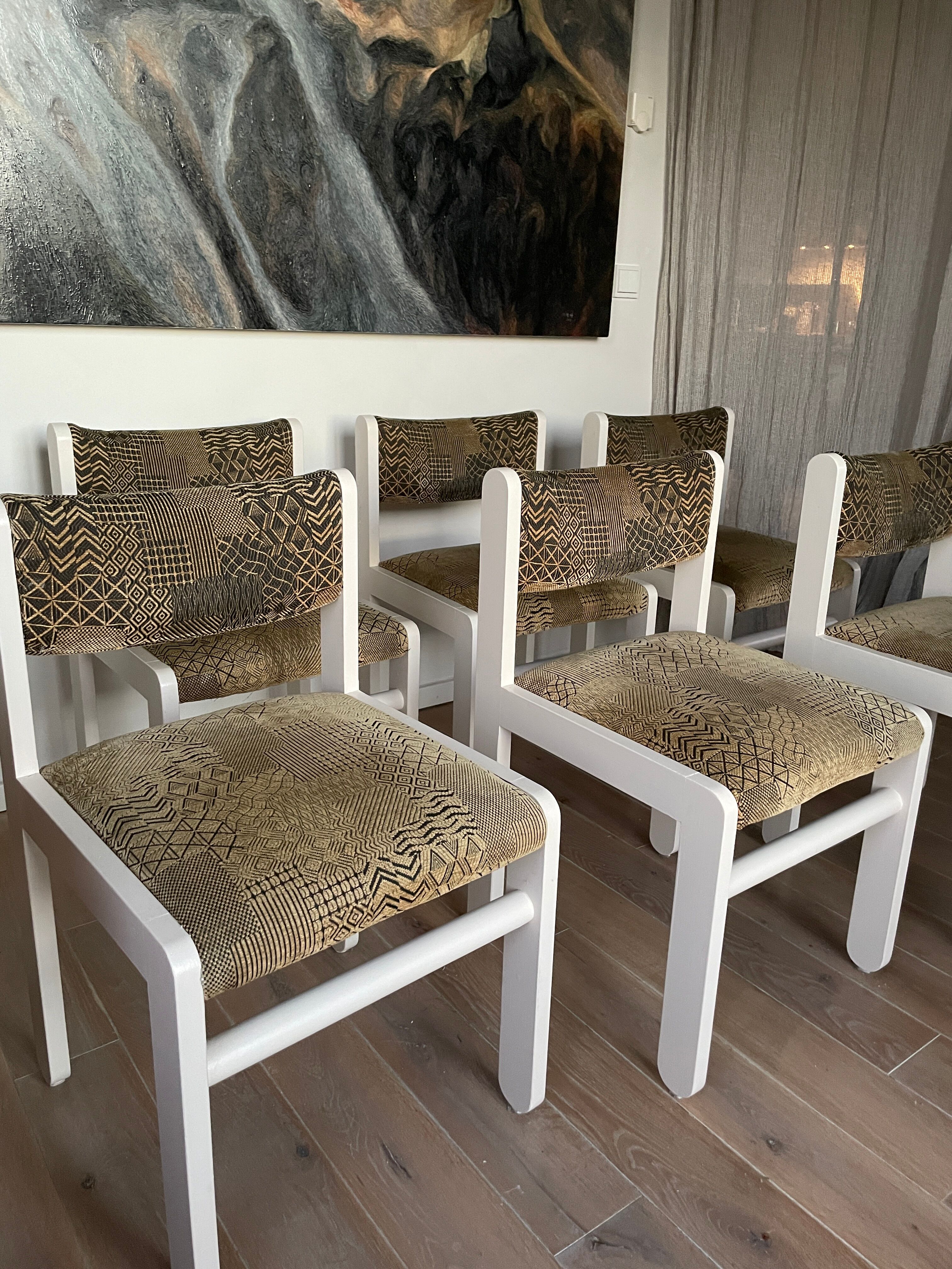 Set of 6 chairs 1980 Scandinavian style