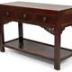Old console with drawers, solid wood.