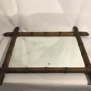 Miroir en bambou années 60 - 63x47cm