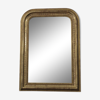 Miroir Louis Philippe doré à la feuille d'or 55x76cm
