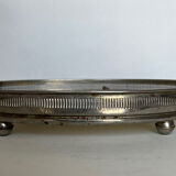 Small top in silver metal and earthenware