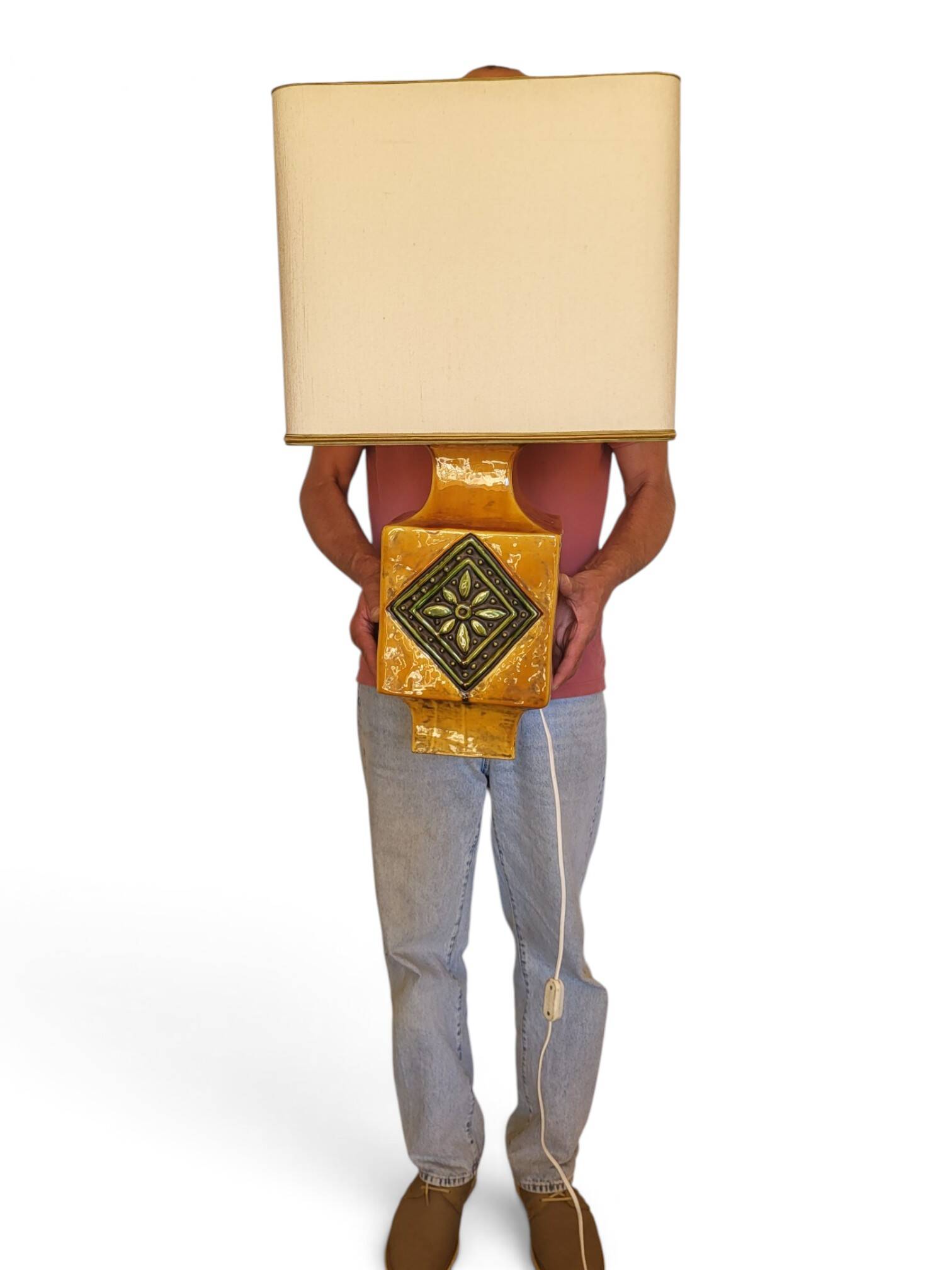 Lampe en céramique émaillée