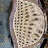 Suite of 6 Louis XV style chairs in walnut and canning