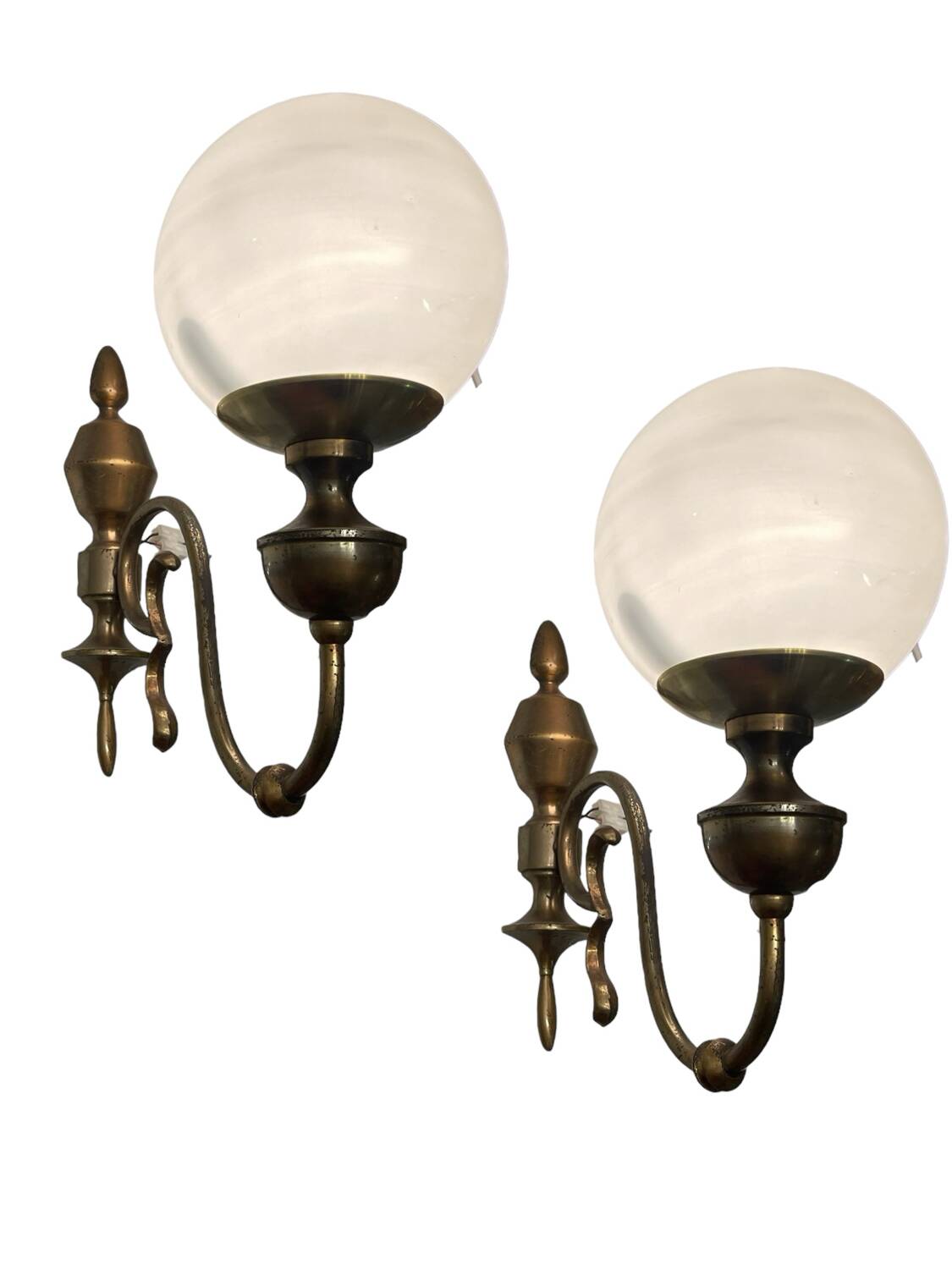 Bronze Glass Sconces Set of 2 1960’s