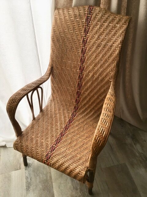 Fauteuil en rotin d'époque