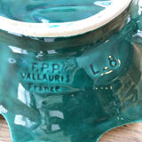 Vallauris green ceramic leaf dish