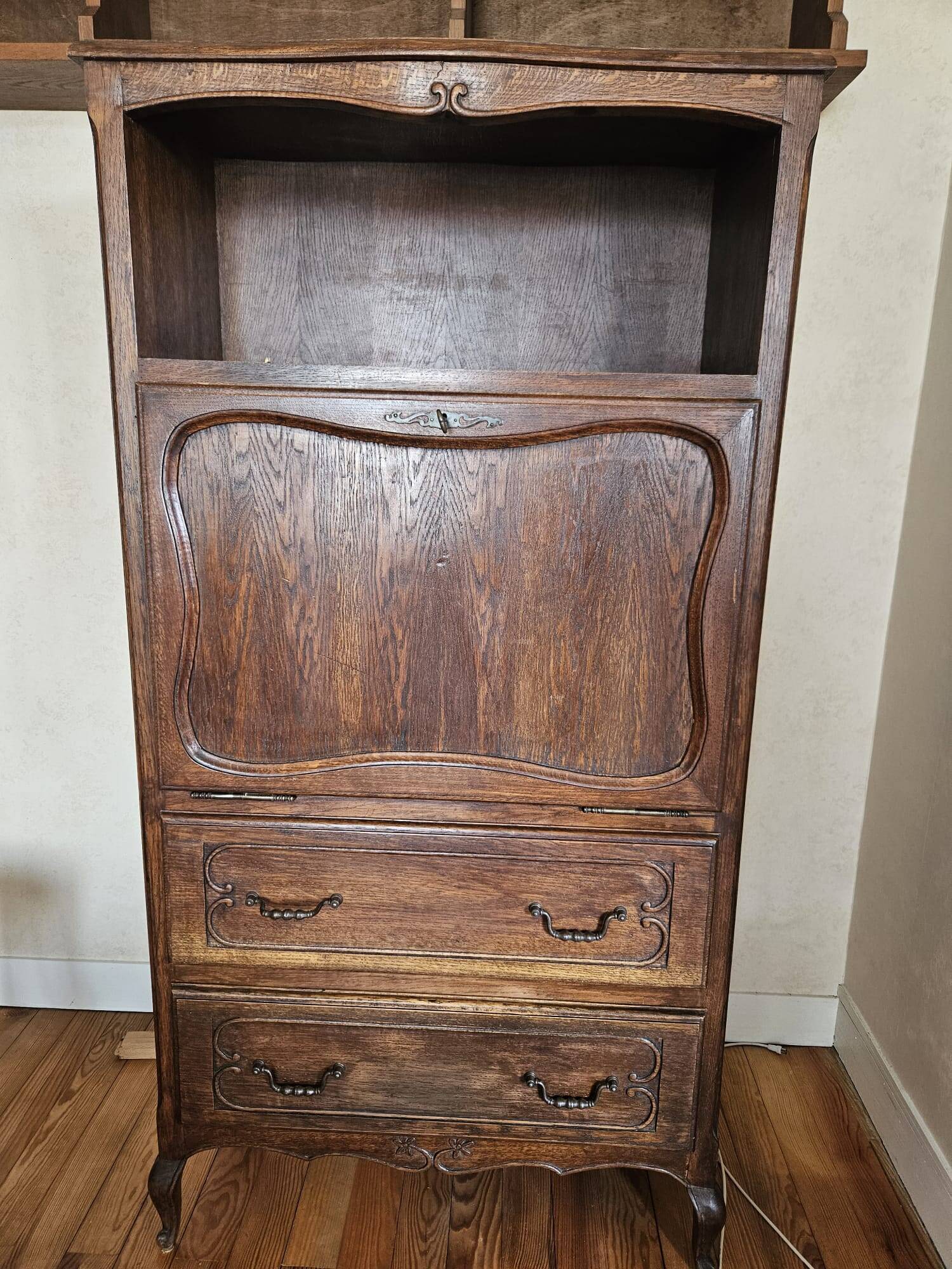 Secrétaire en chêne vintage