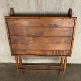 Folding bamboo side table