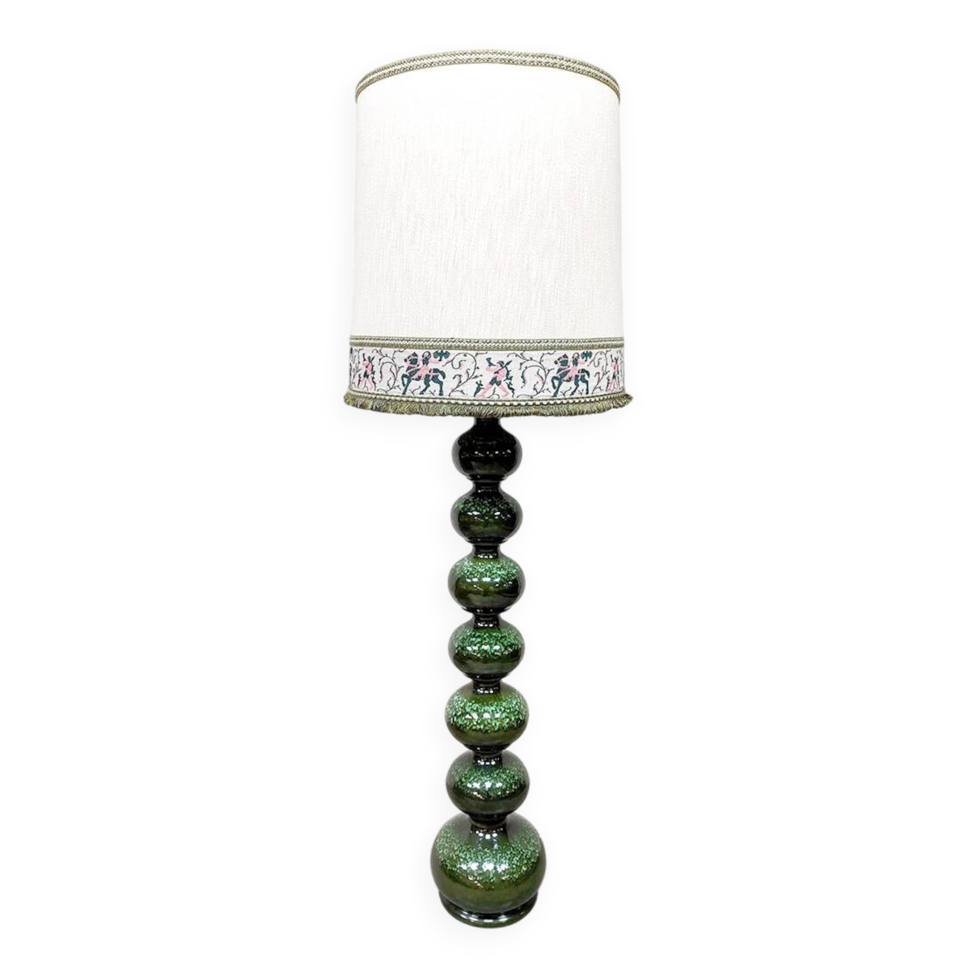 Vintage ceramic bubble floor lamp Kaiser Leuchten Idell 'Nature green'