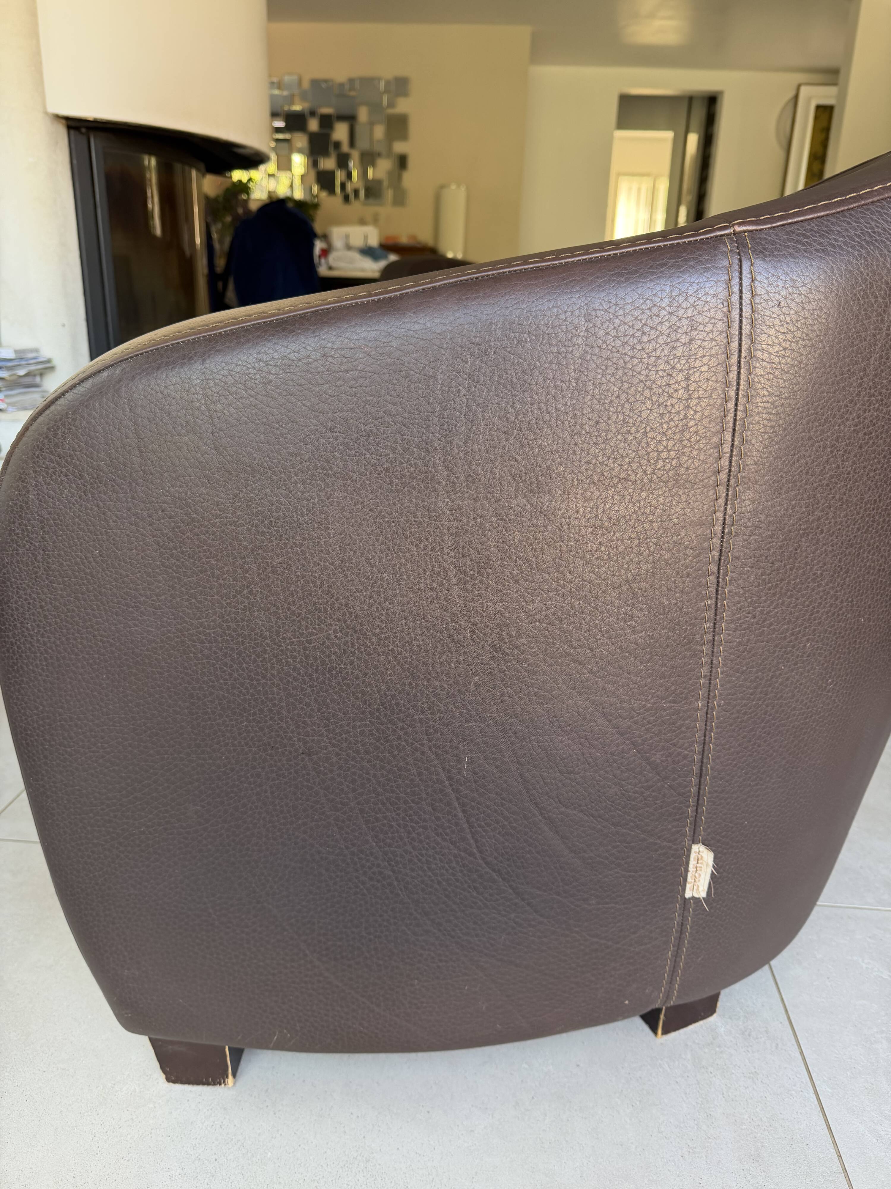 Lot 1 sofa and 2 armchairs by steiner model carthage.