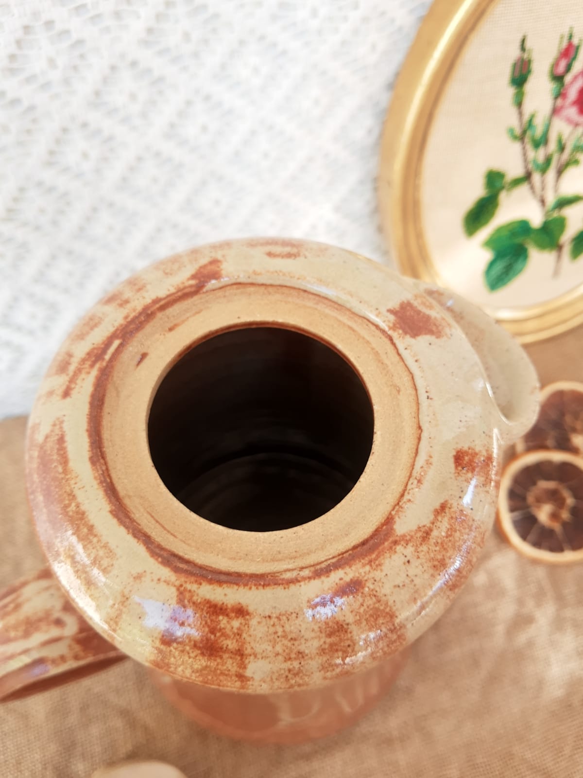 Cafetière, carafe en grès signée