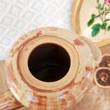 Coffee maker, stoneware decanter signed