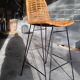 Rattan bar stool