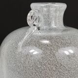 Seguso Vetri d’Arte Pulegoso vase with bubbles and handles, Murano, Italy 1950s