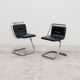Luigi Bardini Coppia Di Poltroncine Design Anni ‘70 Chrome Tubular