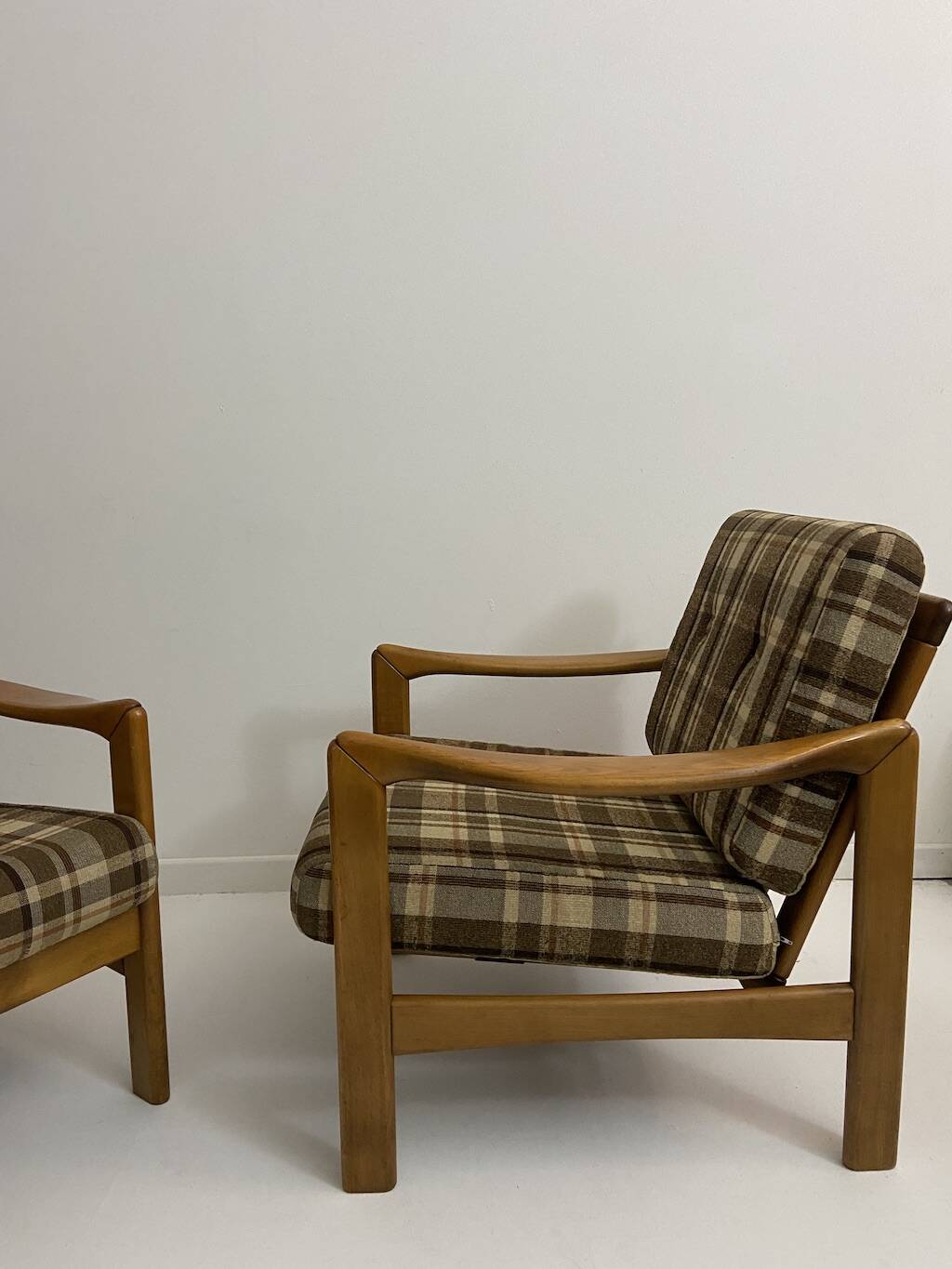Vintage teak armchairs