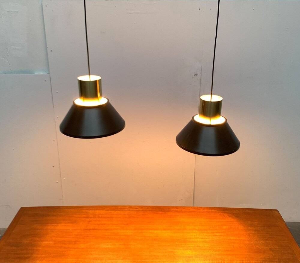 Mid-Century Danish Life pendant lamps by Jo Hammerborg for Fog & Mørup, 1960s, set of 2