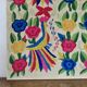 Large Mexican tapestry OTOMI TENANGO, colourful flowers and birds, 1970