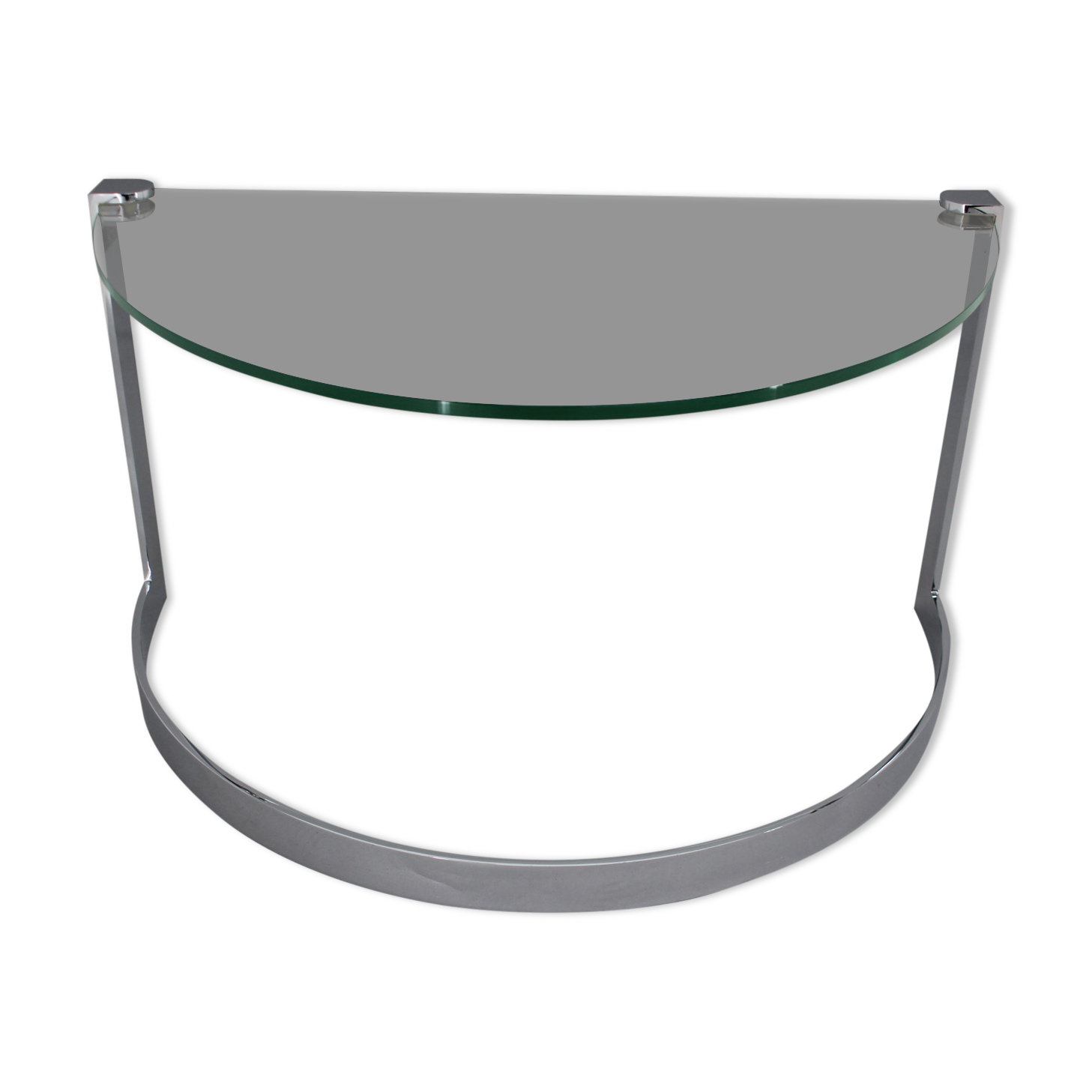 1980s Steel and Glass Side Table by Friedrich Moller for Ronald Schmitt Tische