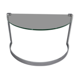 1980s Steel and Glass Side Table by Friedrich Moller for Ronald Schmitt Tische