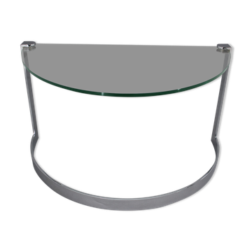 1980s Steel and Glass Side Table by Friedrich Moller for Ronald Schmitt Tische