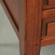 Elegant English style desk with green leather top, gold details and drawers
