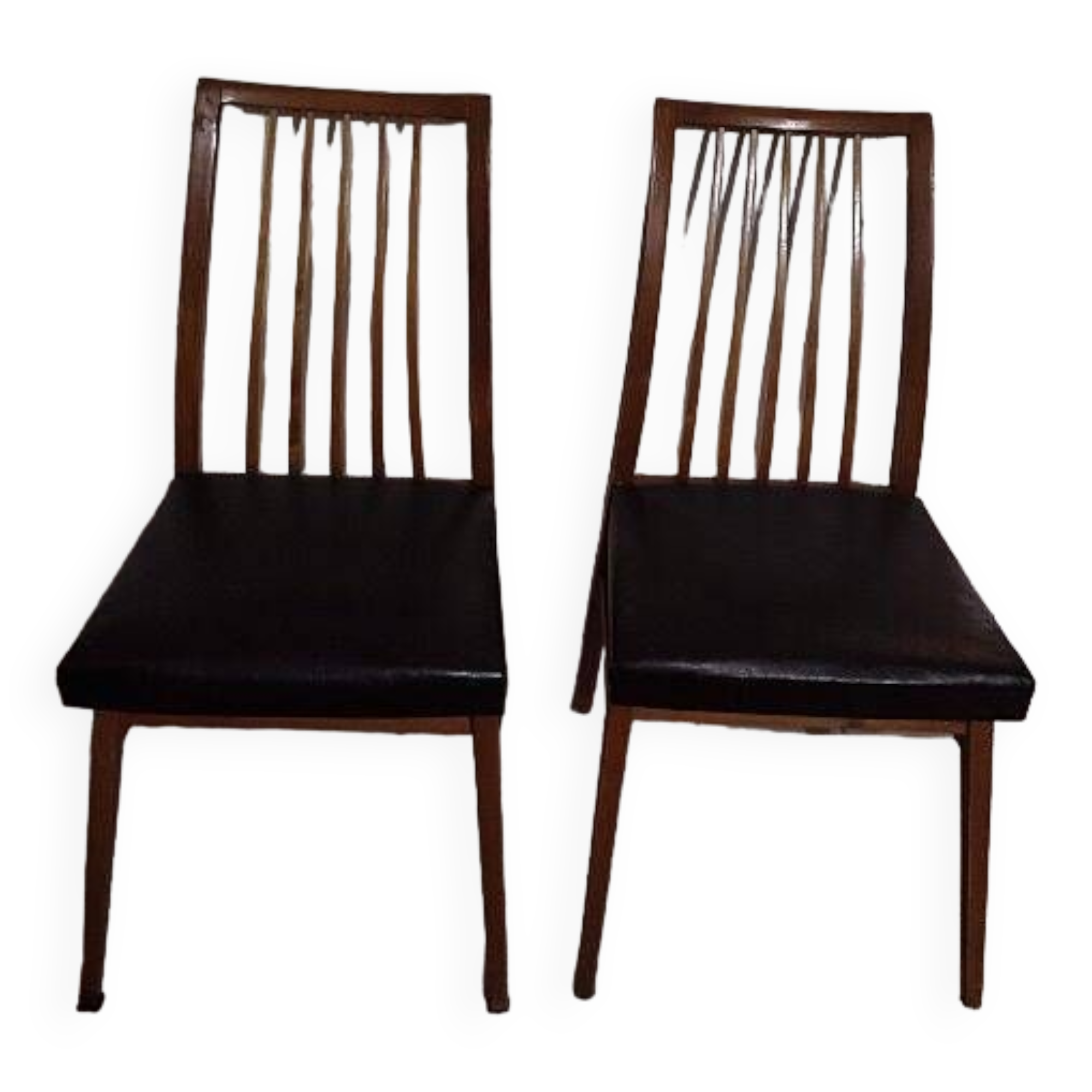 Designer chairs wood and imitation leather
