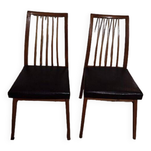 Chaises design bois et - simili cuir