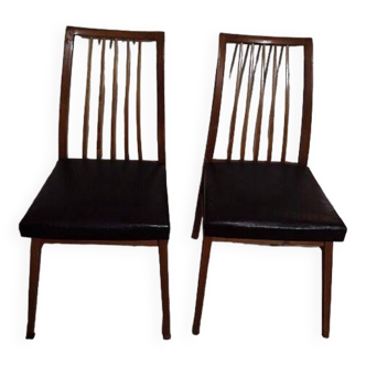 Designer chairs wood and imitation leather