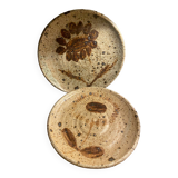 Pyrite stoneware plates