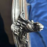 19th century mirror and silver table centrepiece