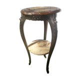 Brass and onyx side table