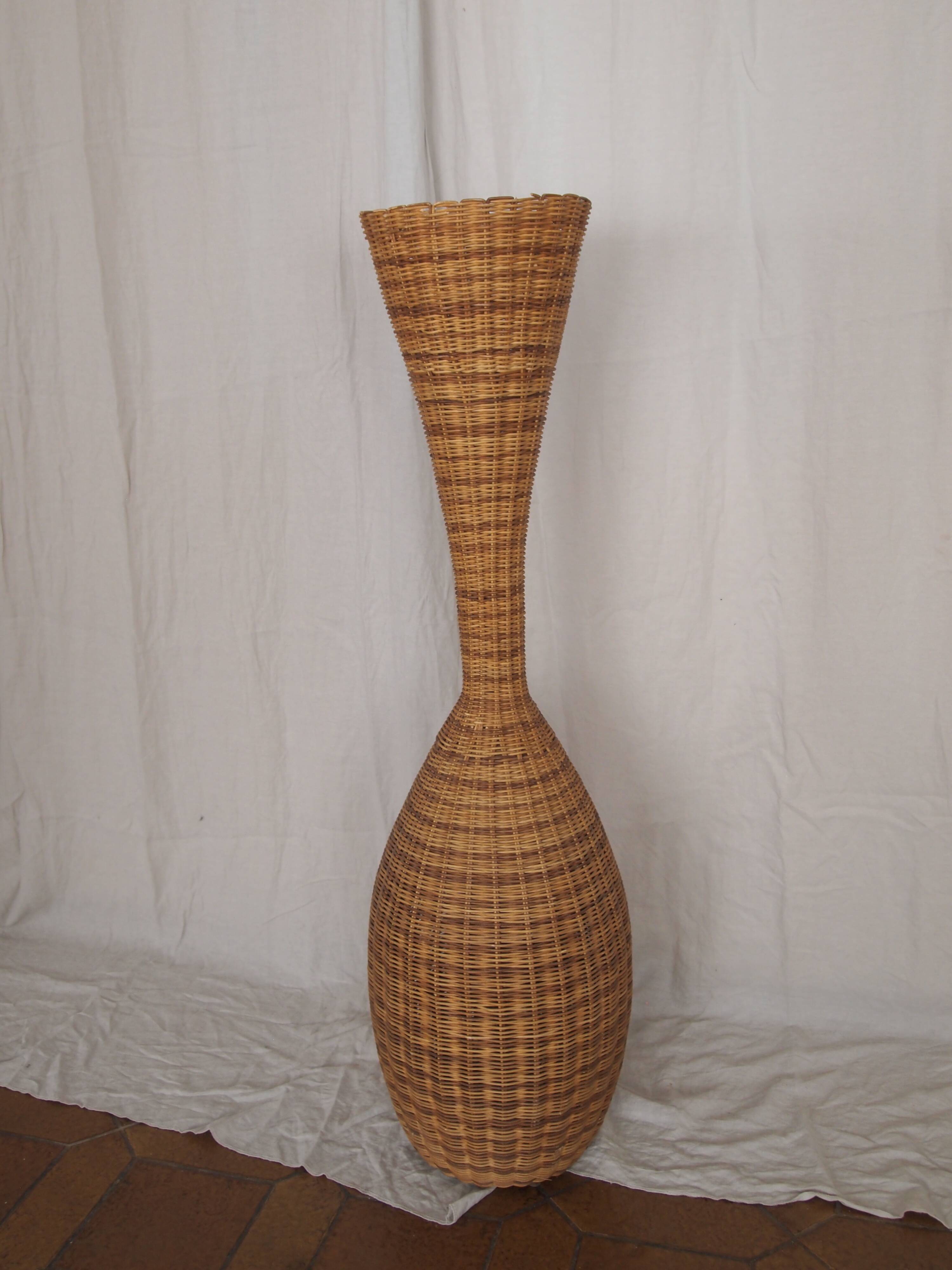 Large wicker vase
