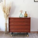 Scandinavian chest of drawers with compass feet